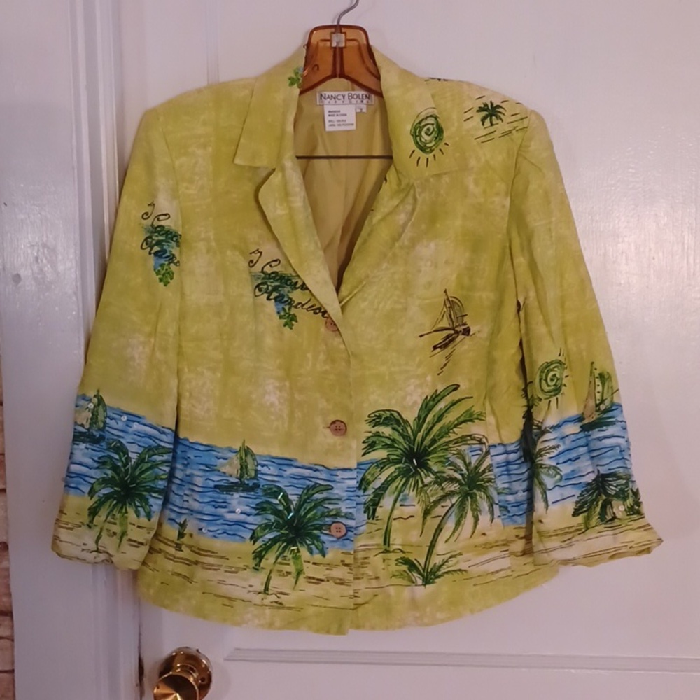 Nancy Bolen City jacket 100 percent silk polyester lining i…